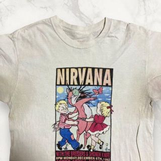 HST Hanes 90s 00s  白 ニルバーナ　コジック　バンド Tシャツ(Tシャツ/カットソー(半袖/袖なし))