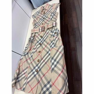 バーバリー(BURBERRY)の#バーバリー#夏物ワンピース#綿100#ノバチェック#サイズ38#新品未使用品(ひざ丈ワンピース)