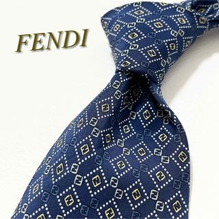 フェンディ(FENDI)の【美品】フェンディ ネクタイ 総ズッカ柄 FF柄 シルク100% イタリア製(ネクタイ)