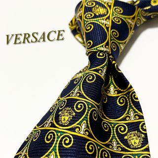 ジャンニヴェルサーチ(Gianni Versace)の【極美品】ヴェルサーチ ネクタイ 総メデューサ柄 バロック調 シルク イタリア製(ネクタイ)