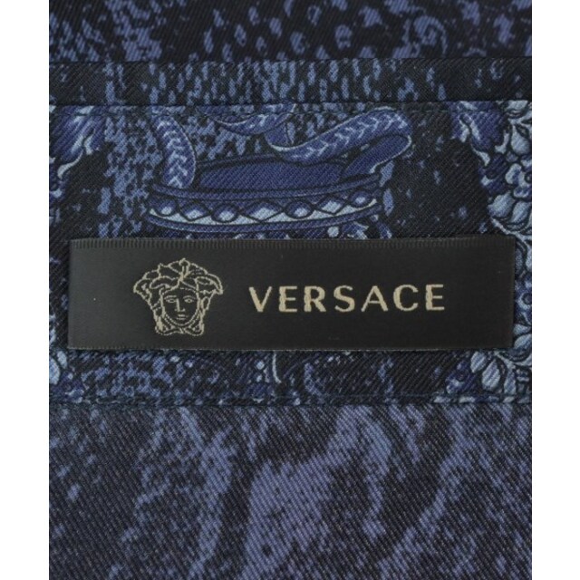 に初値下げ! VERSACE ヴェルサーチ カジュアルシャツ 38(S位) 紺系(総
