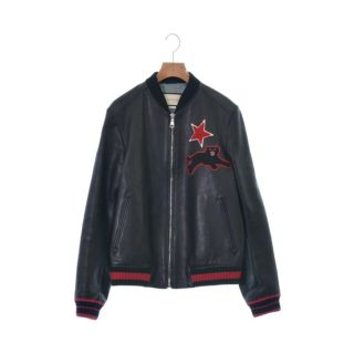 グッチ(Gucci)のGUCCI グッチ ライダース 46(M位) 黒 【古着】【中古】(ライダースジャケット)