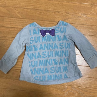 アナスイミニ(ANNA SUI mini)のアナスイミニ　ロゴ入り長袖トレーナー　100(Tシャツ/カットソー)