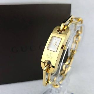 ☆【美品稼働品】GUCCI グッチ 6100L バングルウォッチ チェーン-