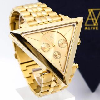 アライブアスレティックス(Alive Athletics)の《希少》ALIVE ATHLETICS 腕時計 ゴールド デイデイト 三角(腕時計(アナログ))
