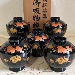 【お値下げしました！】七宝蒔絵　吸物椀　5客セット