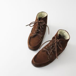 アーペーセー(A.P.C)のA.P.C. アーペーセー レースアップモカシンブーツ/ブラウン 約23.5cm スエード ムートン【2400013306072】(ブーツ)