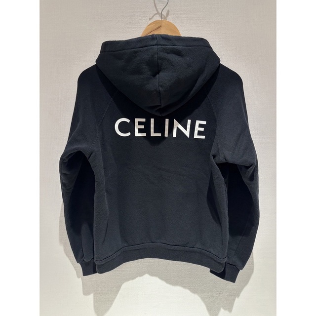 CELINE - 美品❗️CELINE バックロゴフーディー ブラック M CELINE - 美品❗️CELINE バックロゴフーディー ブラック M