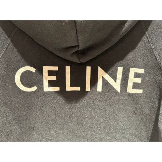 CELINE バックロゴフーディー ブラック Mサイズ