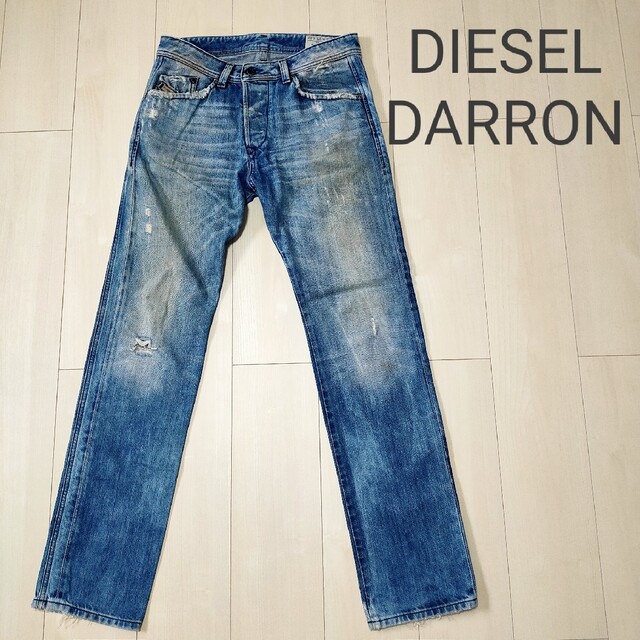 DIESEL(ディーゼル)のDIESEL DARRON デニムパンツ ボタンフライ ダメージ加工 ペイズリー メンズのパンツ(デニム/ジーンズ)の商品写真