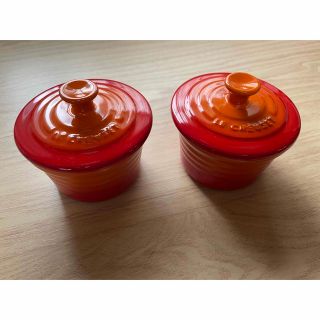 ルクルーゼ(LE CREUSET)のル・クルーゼ フタ付き ラムカンSサイズ　2個セット(食器)