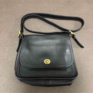 コーチ(COACH)のOLD CAOCH レザーショルダーバッグ　黒(ショルダーバッグ)