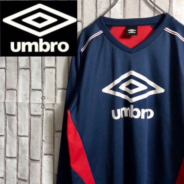 UMBRO - アンブロ ピステ ビッグロゴ 文字ロゴ ネイビー バックロゴの