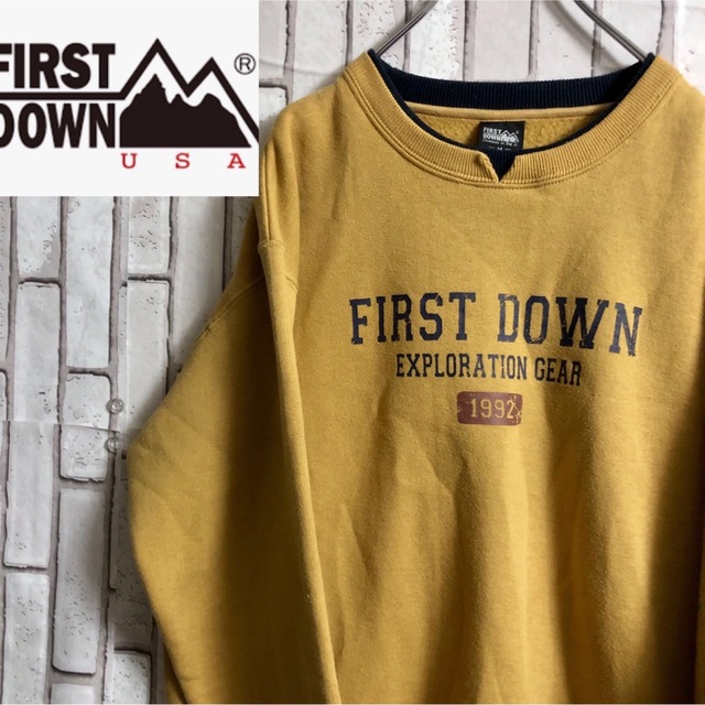 FIRST DOWN(ファーストダウン)のファーストダウン スウェット トレーナー '90S 古着　裏起毛 メンズのトップス(スウェット)の商品写真