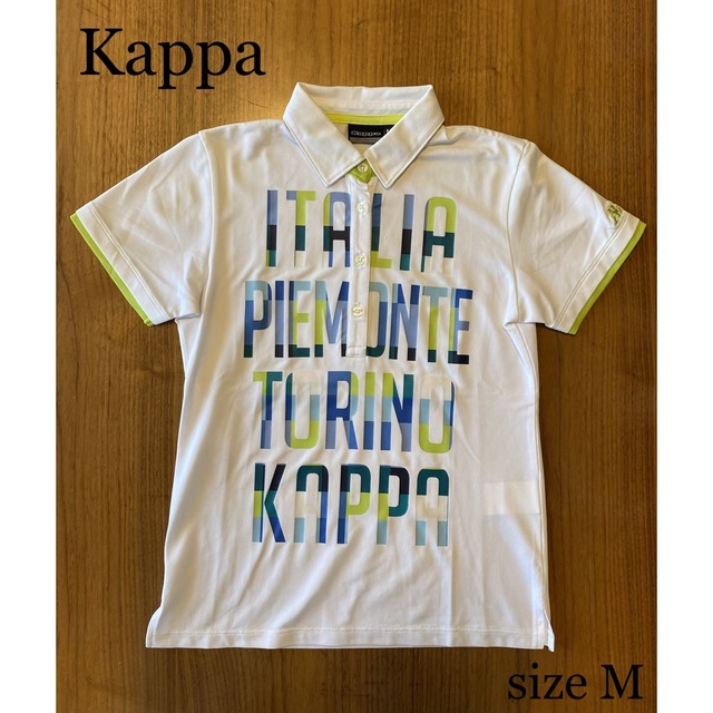 Kappa(カッパ)のカッパ ゴルフウェア レディース ポロシャツ 白 半袖 サイズM 春夏 スポーツ/アウトドアのゴルフ(ウエア)の商品写真