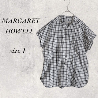 マーガレットハウエル(MARGARET HOWELL)のMARGARET HOWELL   綿100% フレンチスリーブブラウス　(シャツ/ブラウス(半袖/袖なし))