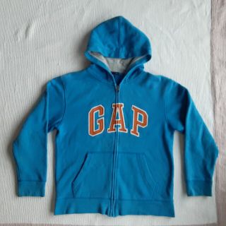 ギャップキッズ(GAP Kids)のgapkids 裏起毛 長袖パーカー 水色 150cm(ジャケット/上着)