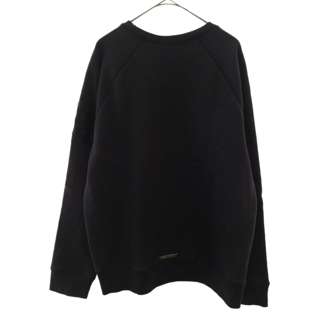 Chrome Hearts(クロムハーツ)のCHROME HEARTS クロムハーツ 22AW GRP Y NOT Raglan Crewneck Sweatshirt ワイノットラグランクルーネックスウェット クロスパッチトレーナー ブラック メンズのトップス(スウェット)の商品写真