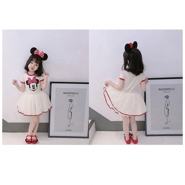 Disney(ディズニー)のミニーちゃん　ワンピース　120 キッズ/ベビー/マタニティのキッズ服女の子用(90cm~)(ワンピース)の商品写真