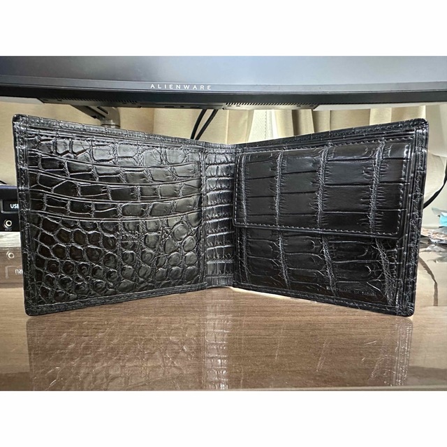 キプリス マットクロコダイル 二つ折り財布