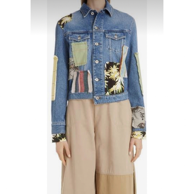 2021 Loewe Paula's Ibiza パッチワークデニムジャケット-