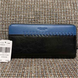 コーチ(COACH)のリピート様専用　ショプバ・箱付き　75209  コーチ　長財布　ブルー×ブラック(長財布)