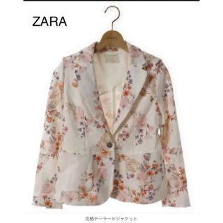 ザラ(ZARA)のZARA花柄テーラードジャケット(テーラードジャケット)