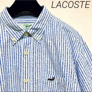 ラコステ(LACOSTE)の【美品】ラコステ 希少 ボタニカル ストライプ シャツ オーバーサイズ(シャツ)