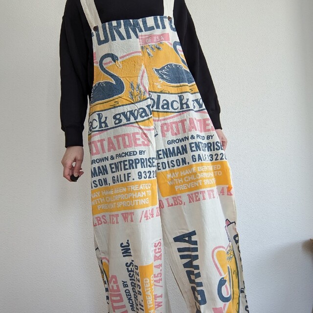 豪華で新しい フィードサックワンピース サロペットパンツ シード