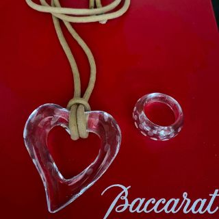 バカラ(Baccarat)の正規品　バカラ　ネックレス　リング　セット　ハート　クリスタル　指輪(ネックレス)