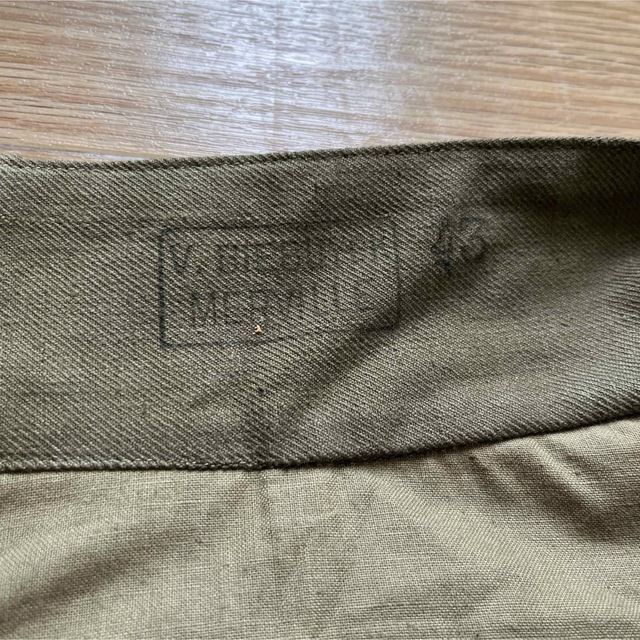 Maison Martin Margiela(マルタンマルジェラ)の1953年製　フランス軍M47前期型　サイズ43 デッドストック新品 メンズのパンツ(ワークパンツ/カーゴパンツ)の商品写真