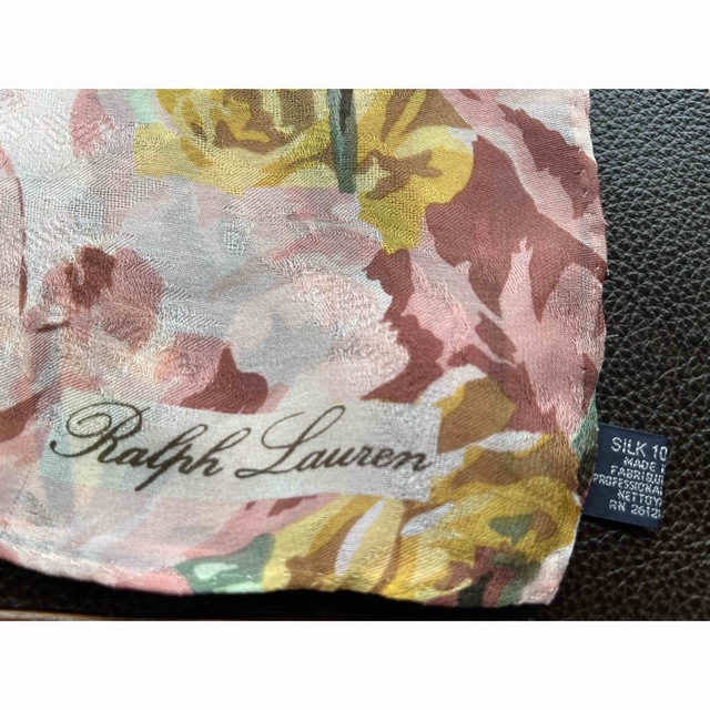 Ralph Lauren(ラルフローレン)の【美品】Ralph Lauren（ラルフローレン）シフォンシルク花柄スカーフ レディースのファッション小物(バンダナ/スカーフ)の商品写真