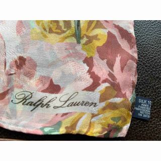 ラルフローレン(Ralph Lauren)の【美品】Ralph Lauren（ラルフローレン）シフォンシルク花柄スカーフ(バンダナ/スカーフ)