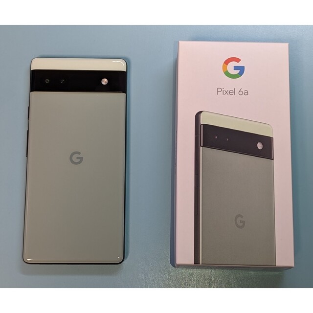 Google Pixel(グーグルピクセル)のgoogle pixel6a(セージ)本体＋小物 スマホ/家電/カメラのスマートフォン/携帯電話(スマートフォン本体)の商品写真