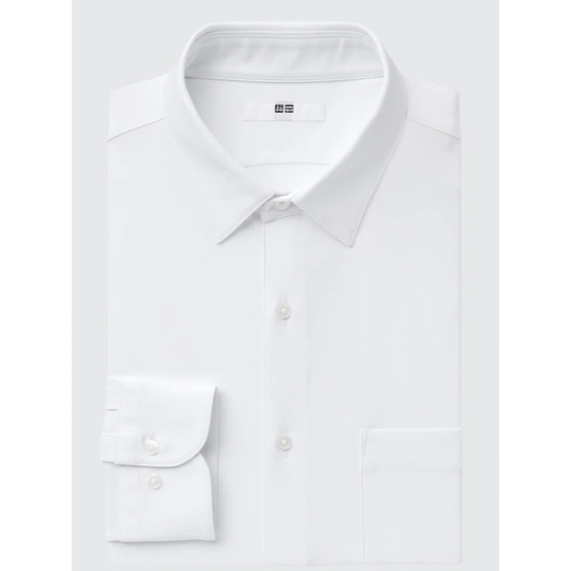 UNIQLO(ユニクロ)の◆ユニクロ ノンアイロンジャージーシャツ Mサイズ 白色 長袖◆ メンズのトップス(Tシャツ/カットソー(七分/長袖))の商品写真