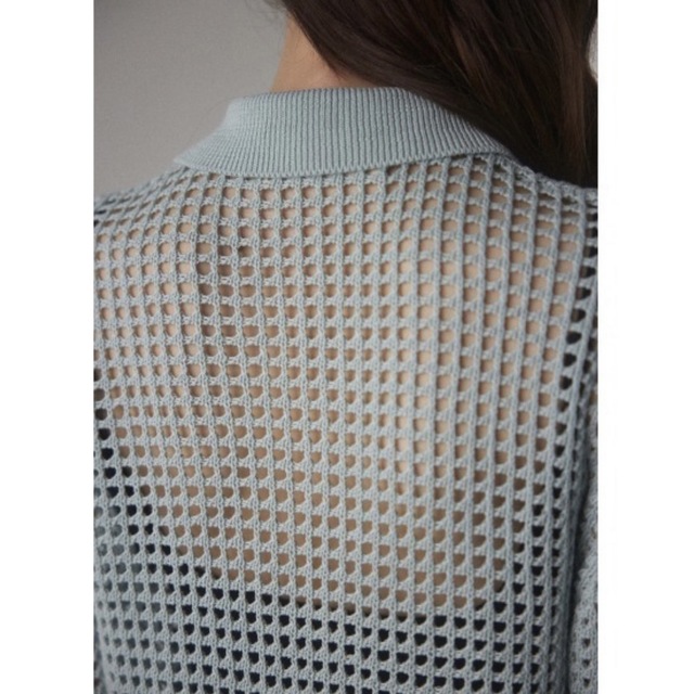 BLACK by moussy - ブラックバイマウジー mesh knit shirt(メッシュ