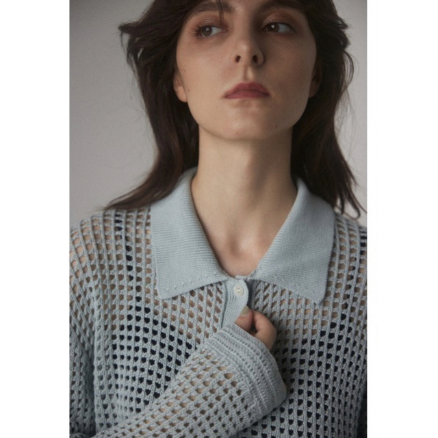 BLACK by moussy - ブラックバイマウジー mesh knit shirt(メッシュ