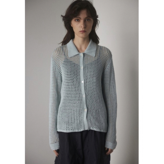 BLACK by moussy - ブラックバイマウジー mesh knit shirt(メッシュ