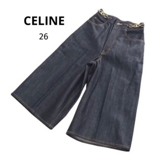 セリーヌ(celine)の❤️美品❤️CELINE❤️デニム◆ワイドパンツ◆トリオンフ金具◆国内正規品(デニム/ジーンズ)