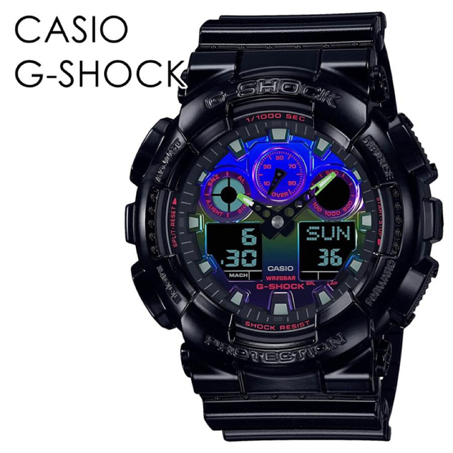 カシオ Gショック 腕時計 GA-100RGB-1A