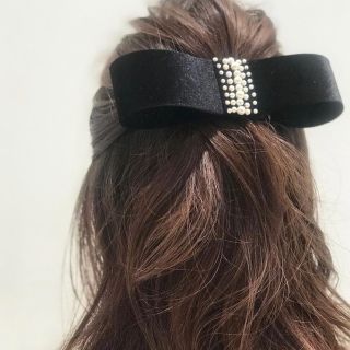 ヘアアクセサリー美品❣️acca アッカ　ミンク  リボン　バレッタ