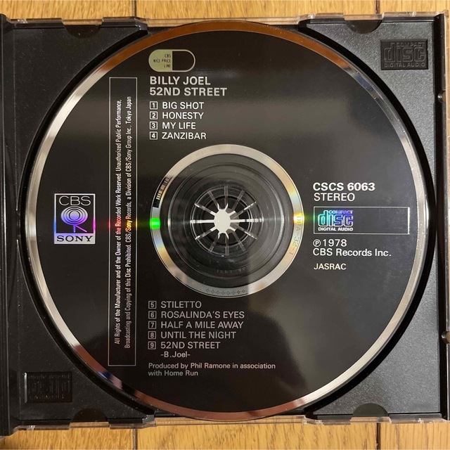 BILLY JOEL     52nd STREET エンタメ/ホビーのCD(ポップス/ロック(洋楽))の商品写真