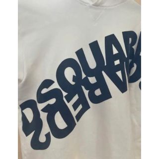 ディースクエアード(DSQUARED2)のJ.S様専用　ミラー ロゴ フーデッド スウェット ホワイト パーカー L(パーカー)