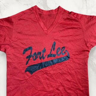 HSC Betlin 90s USA製 赤　Font Lee　V ゲームシャツ(Tシャツ/カットソー(半袖/袖なし))