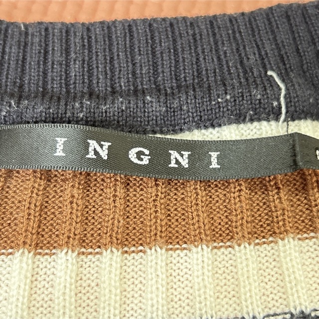 INGNI(イング)のINGNI イング M ノースリーブ ニット ボーダー 可愛い レディース レディースのトップス(ニット/セーター)の商品写真