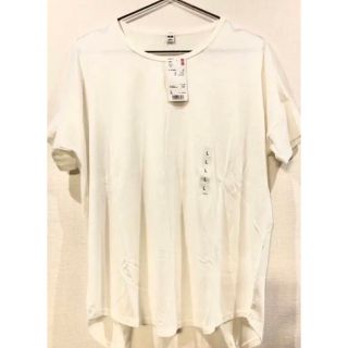 ユニクロ(UNIQLO)の新品◆ユニクロ アクリル混 ドレープ ドルマンT カットソー 大きいサイズ(カットソー(半袖/袖なし))