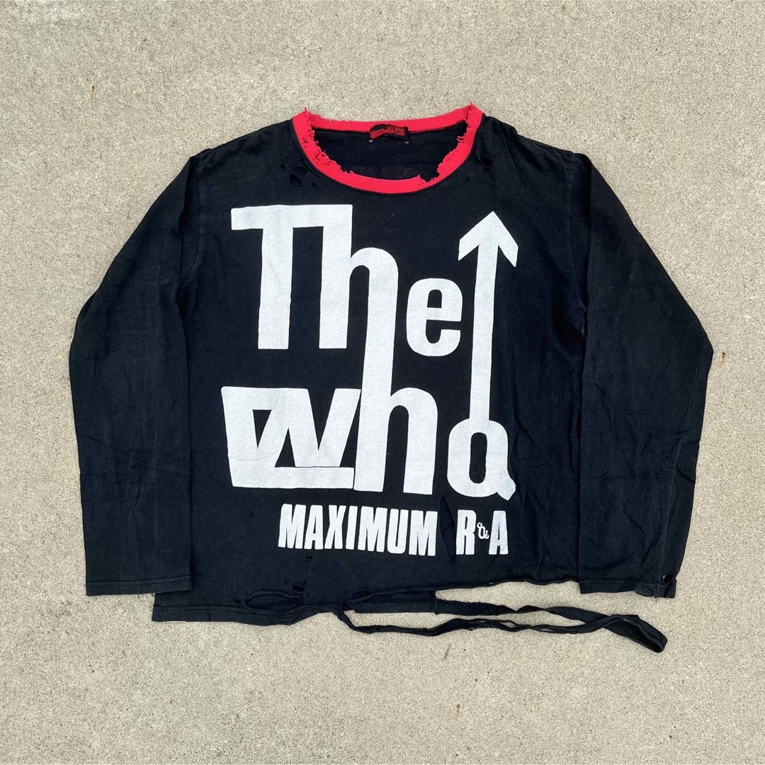 vintage ダメージ加工 カットソー the who バンドT アーカイブ メンズのトップス(Tシャツ/カットソー(七分/長袖))の商品写真