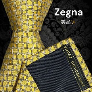 エルメネジルドゼニア(Ermenegildo Zegna)の【高級ネクタイ✨️美品✨️】エルメネジルドゼニア イエロー系 総柄(ネクタイ)