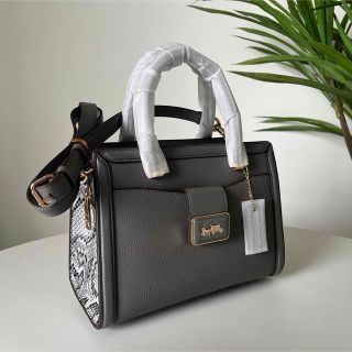 コーチ(COACH)の【海外モデル♪】COACH グレース キャリー オール グレー＆スネーク(ハンドバッグ)