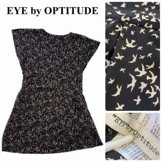 オプティチュード(Optitude)の【EYE by OPTITUDE】カモメ柄 チュニック ワンピース/フリーサイズ(ひざ丈ワンピース)